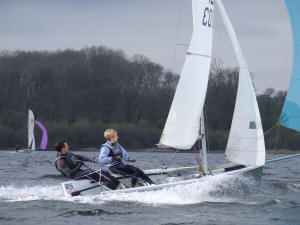Andy and Emma getting to grips with their new RS200